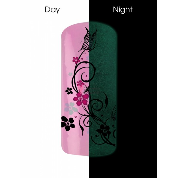 Pudra pigment fosforescent rose pentru gel UV, Nded  3 gr, art. 8568